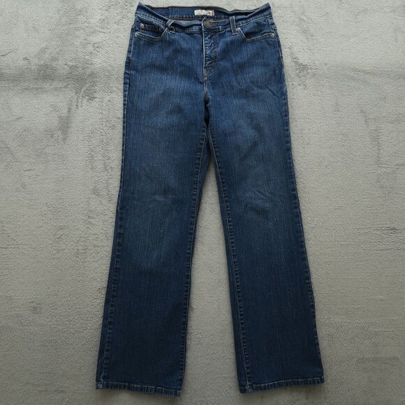 Levi's 512 Jeans Women's 10M Blue Mid-Rise Slimming Bootcut Pants 31" Inseam - Picture 1 of 16